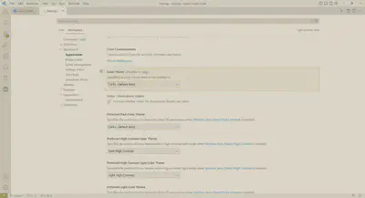 Screenshot of the VS Code settings editor